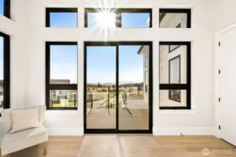 Private deck entrance from the primary bedroom.