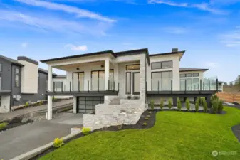 Stone front entry.