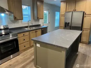 Another view of the kitchen with pantry.