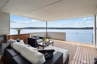 Expansive deck on top level with amazing views