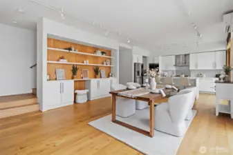 New wide-planked hardwood floors on all three levels