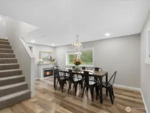 Dining area just off kitchen