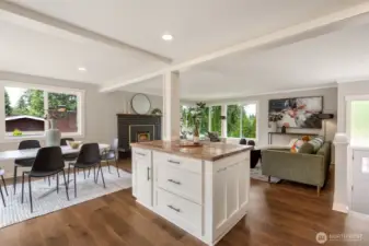 The open living spaces just feel warm and inviting.