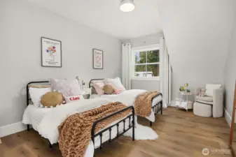 3rd bedroom upstairs with views to the SE of the water