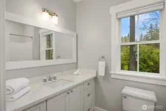 Full Bathroom above the garage