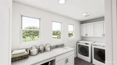 Laundry  Colors and features may vary- This is a presale home. Pictures for illustration purposes only. Buyers may visit our Award Winning Design Studio to make personal selections.