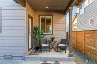 Covered breezeway from garage with entry off kitchen for easy grocery unloading!