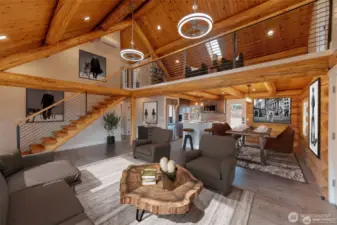 Great living space with an open floor plan.  Virtually staged.