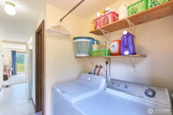Laundry near back door