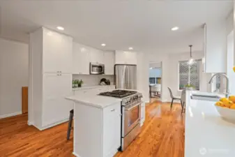 You will love the updated kitchen with brand new cabinets, quartz counters, sink, faucet, lighting and refrigerator.