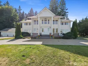 This gorgeous grand Home & Property await you - with its large circular Driveway, 3 car Garage all on 5 beautiful  Acres.