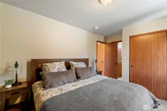Primary bedroom located on second floor with private ensuite bathroom