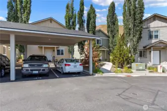 2 covered parking spots
