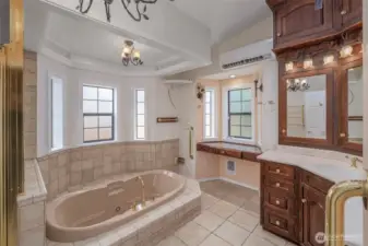 Primary Bath Soaking Tub (heated floors)