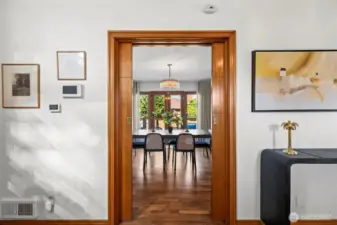 Pocket Doors into dining