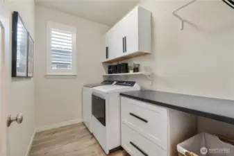 Convenient main-level laundry room