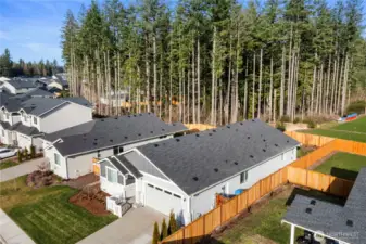 Private greenbelt lot with scenic backdrop