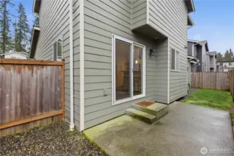 Rear patio and back yard.