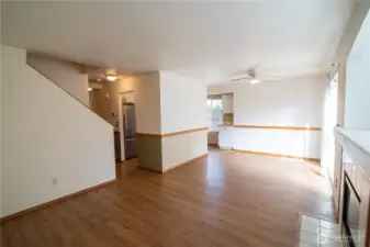 Large living room or living & dining room open floor plan.