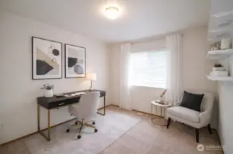 Virtually staged home office to keep you energized!