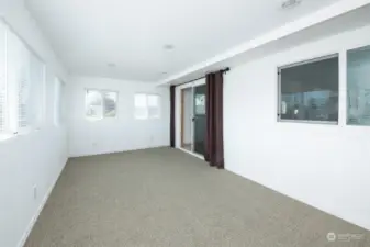 Finished sunroom with canal views.