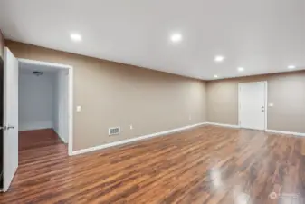 Lower Level Rec Room/Flex space with door to outside
