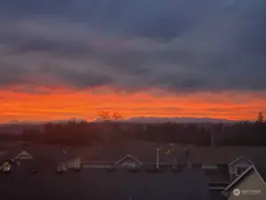 Sunset view from Primary Bedroom and Upstairs Bonus Room