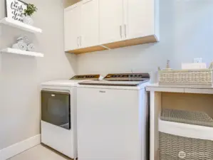 Laundry room on main level of home