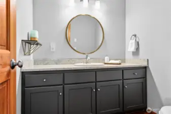Main level powder room