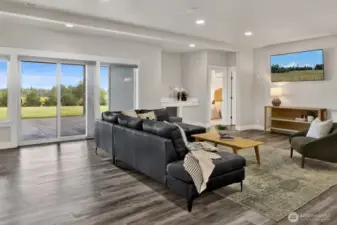Lower level living area