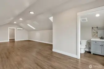 Inside of loft, could be another ADU, office or gym.