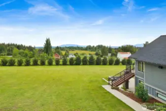 The view of property from the loft.