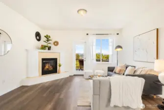 Cozy up to the gas fireplace on cold days!