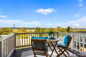 Great deck off the main floor to enjoy the sun and views!