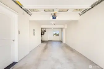 Large two-car tandem garage with additional storage space!