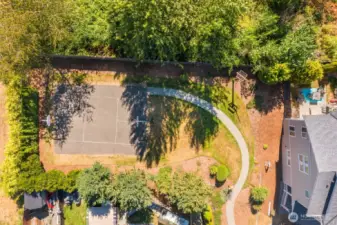 Community sports court just up the street!