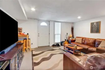 Basement living room view 2