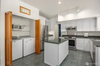 Washer and dryer are "kitchen adjacent"