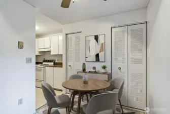 Dining Area off Kitchen.   *Home is virtually staged.