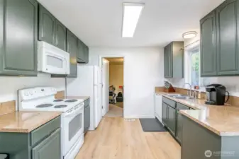 Door ahead leads to utility room and bonus room.