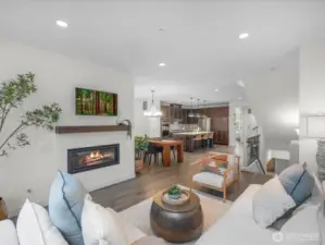 Looking toward kitchen and entry