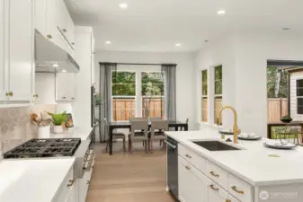 Kitchen and dining area