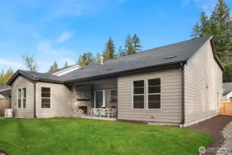 Spacious back yard backs to private greenbelt