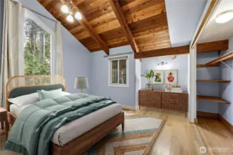 Bedroom 1 on main level. (virtually staged)