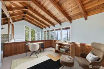 Loft virtually staged.