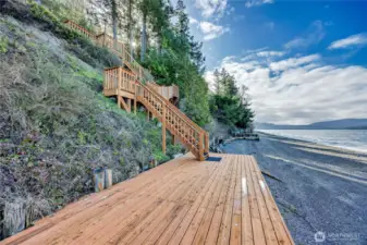 Brand new deck on the beach.