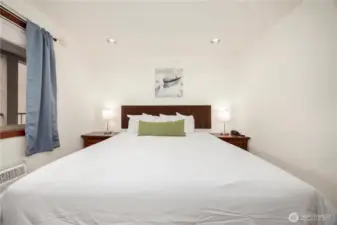 Bedroom with King with vanity sink, it is useful when unit is full occupied sleeps 6