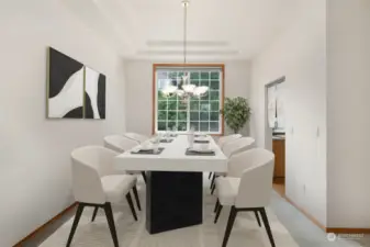 Virtual staged Dining Room