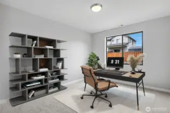 Virtual Staged  office/Bedroom 4 on main floor