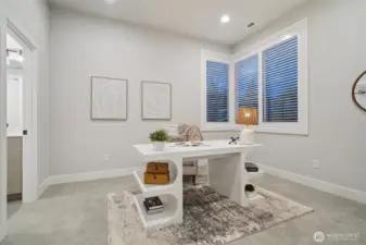 Main Level Office / 5th Bedroom with full en suite bathroom.